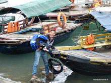 Sortie d'école - Village flottant - Ile de Cat Ba - Vietnam